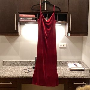 Velvet red dress - worn once - super comfy and soft!